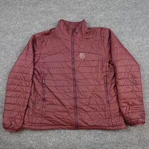 Fjallraven Expedition X-Latt Jacket Womens XL Red Quilted Puffer Zip Insulated